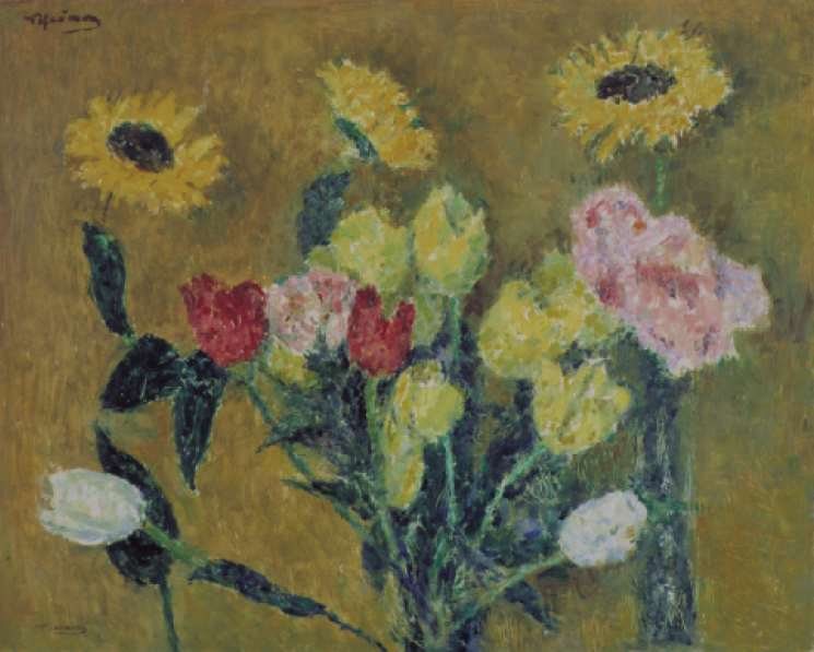 Blumen und Sonnenblumen von Grigory Izrailevich Tseitlin, 1996.