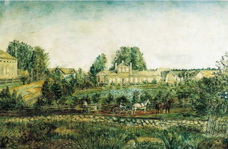 The Estate. Fantasy in the Manner of Soroka by Nikolai Nikolaevich Sapunov, 1905.