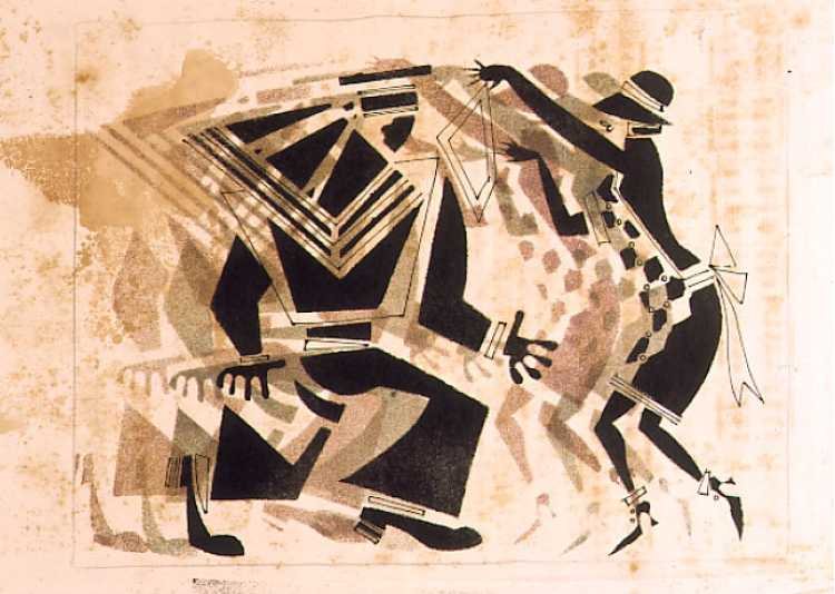 The Sailor Has Spoiled the Handkerchief of the Parvenu Lady by Vladimir Vasilyevich Lebedev, 1925.