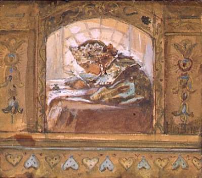 The Little Princess Writing by Elisabeth Boehm / Elizaveta Merkuryevna Bem, 1900.