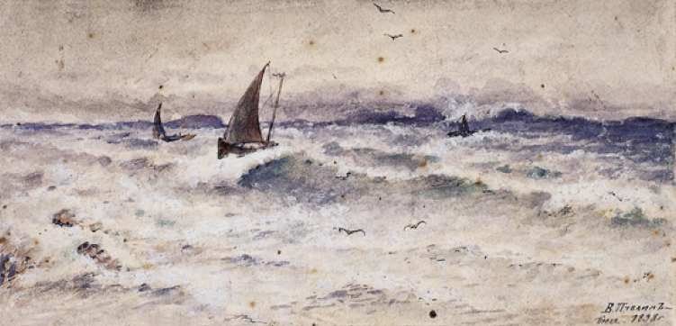 The Return of the Fishermen by Vladimir Nikolaevich Pchelin, 1898.