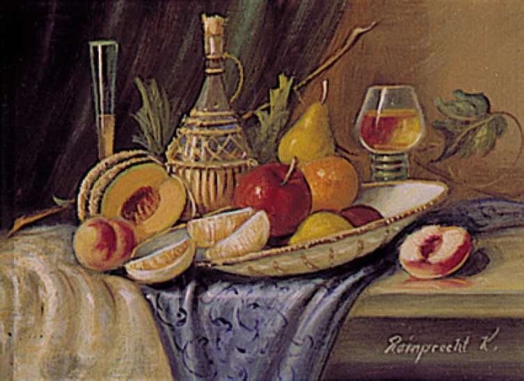Früchte und Wein von Johan Karoly Reinprecht.
