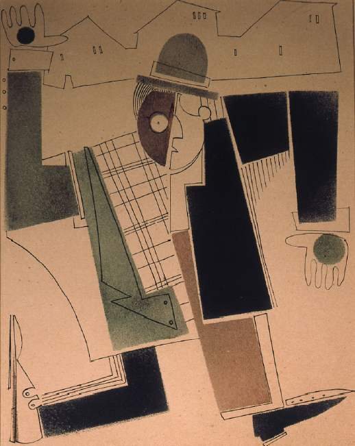 Gentleman with Monocle by Vladimir Vasilyevich Lebedev, 1925.
