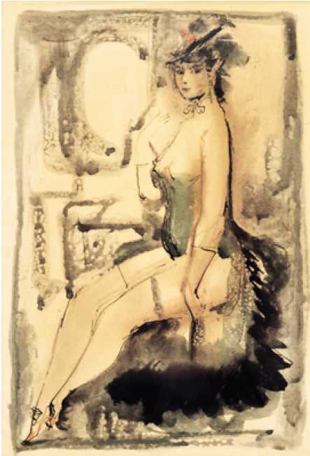 In der Garderobe von Konstantin Iwanowitsch Rudakow, 1925.