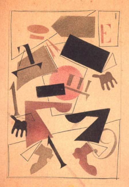 Matrose mit Zahlen und Buchstaben von Wladimir Wassiljewitsch Lebedew, 1925.