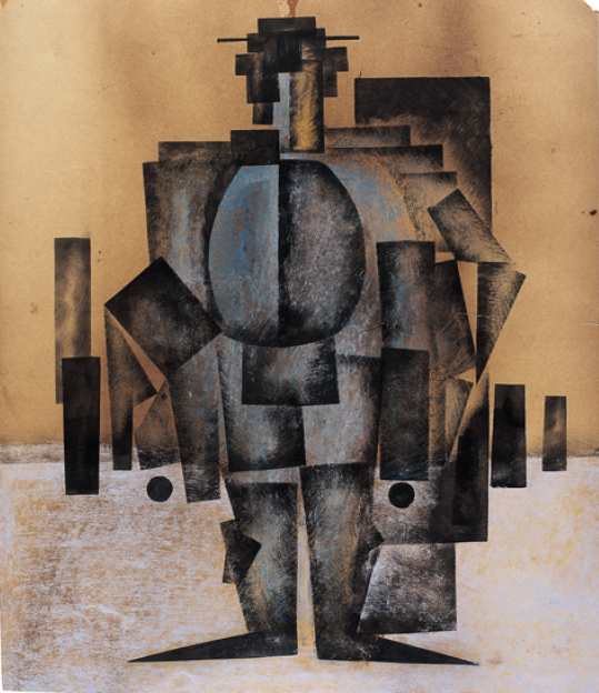 Reiter mit Mantel von Kazimir Sewerinowitsch Malewitsch, 1920.