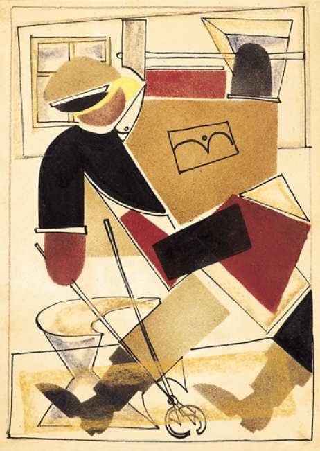 Blacksmith by Vladimir Vasilyevich Lebedev, 1925.