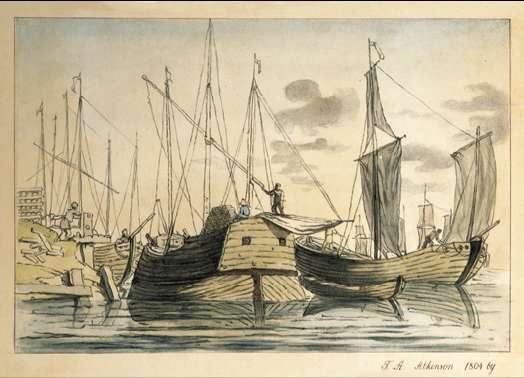 Sailing Ship by John Augustus Atkinson, 1804.