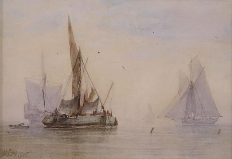 Sailing Ships by Lev Feliksovich Lagorio, 1905.