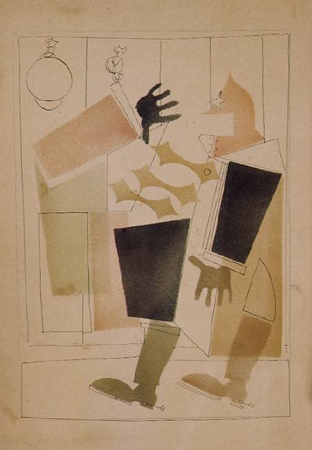 Soldat mit aufgehängter Mütze von Wladimir Wassiljewitsch Lebedew, 1925.