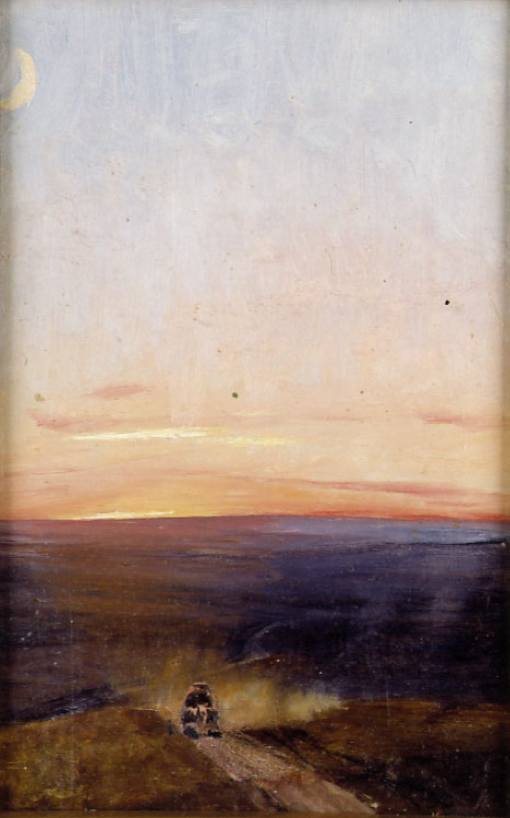 Sunset with the Moon by Nikolai Nikanorovich Dubovskoy, 1891.