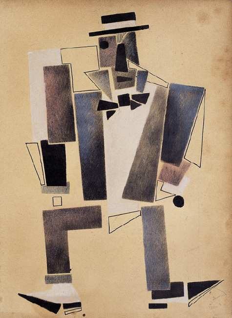Boater Hat and Bow Tie by Kazimir Severinovich Malevich, c. 1920.