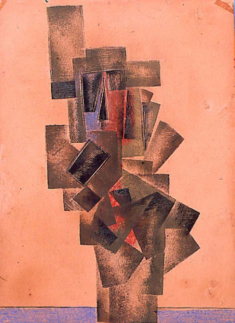 Suprematistische Figur von Kazimir Sewerinowitsch Malewitsch, 1920.