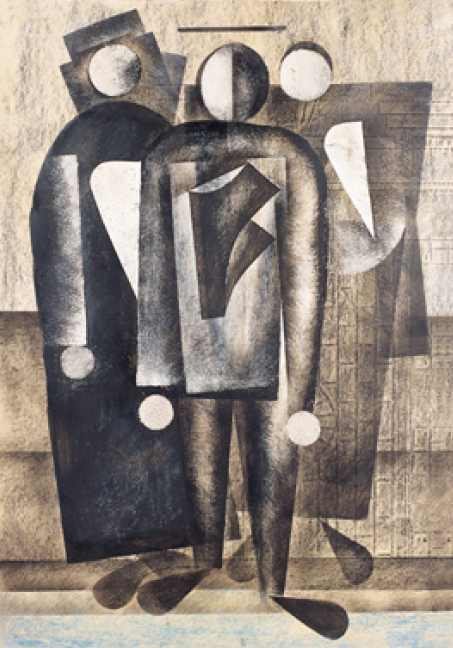 Trio / Group of Three by Kazimir Severinovich Malevich, c. 1920.