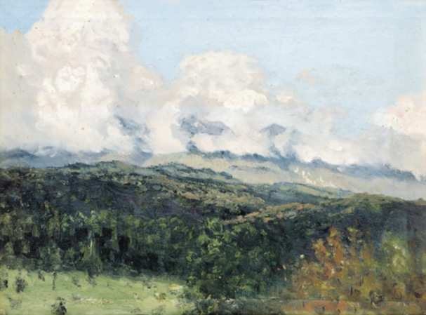 Wolken über den Hügeln von Nikolai Nikanorowitsch Dubowskoi, 1913.