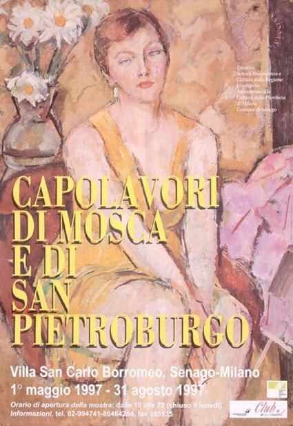 Exhibition poster Masterworks from Moscow and St. Petersburg, 1997