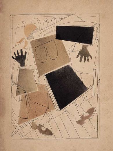 Female Worker at the Construction Site by Vladimir Vasilyevich Lebedev, 1925.