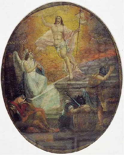 Resurrection (front), Saint Elijah (reverse) by Maestro del XVIII Secolo.