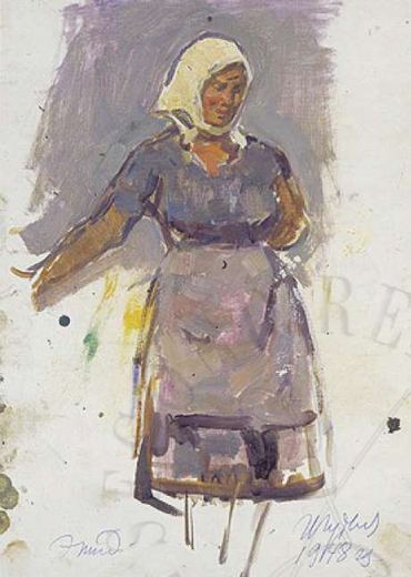 Peasant Woman by Iosif Mikhailovich Gurvich, 1948.