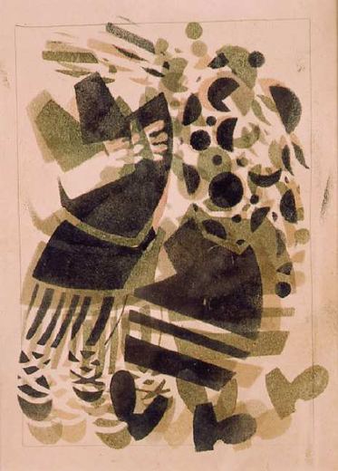 Peasants. Walk in the City by Vladimir Vasilyevich Lebedev, 1925.