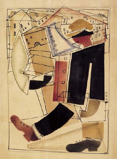 Errand Boy with Cigarette by Vladimir Vasilyevich Lebedev, 1925.