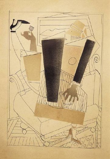 Lady in an Armchair. Toast by Vladimir Vasilyevich Lebedev, 1925.