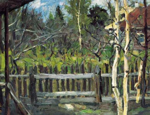 Dacha in the Forest by Sergei Vasilyevich Gerasimov.