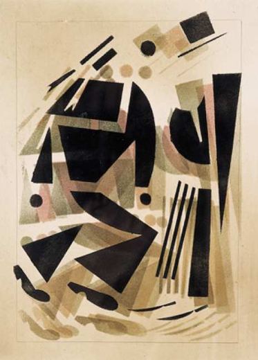 The Old Bourgeois in Tailcoat Converses with the Sailor by Vladimir Vasilyevich Lebedev, 1925.