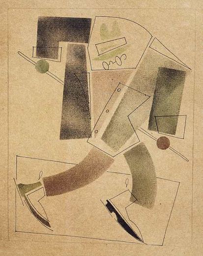 The Billiard Player by Vladimir Vasilyevich Lebedev, 1925.