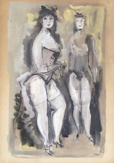 The Fat Woman and the Thin Woman by Konstantin Ivanovich Rudakov, 1925.