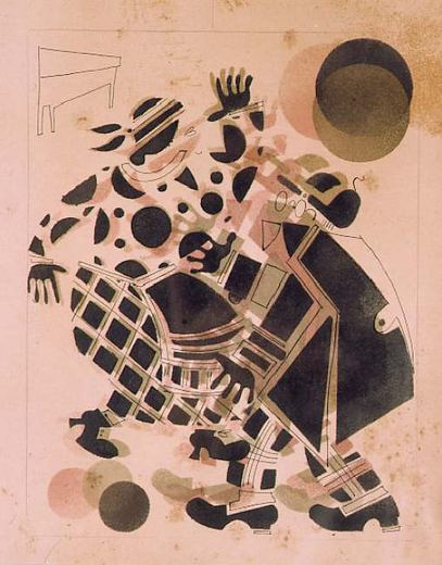 The Maid and the Clerk by Vladimir Vasilyevich Lebedev, 1925.