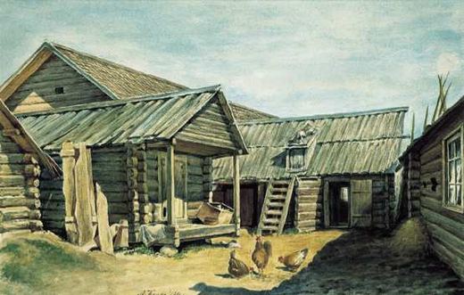 The Three Hens by Alexandre Benois; Alexander Benois, 1880.