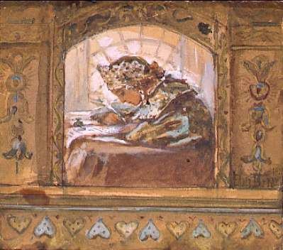 The Little Princess Writing by Elisabeth Boehm / Elizaveta Merkuryevna Bem, 1900.