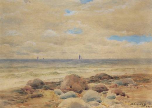 The Baltic Shore by Alexander Semyonovich Vedernikov, 1901.