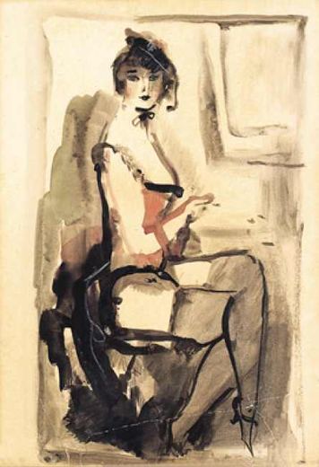 A Pause by Konstantin Ivanovich Rudakov, 1925.