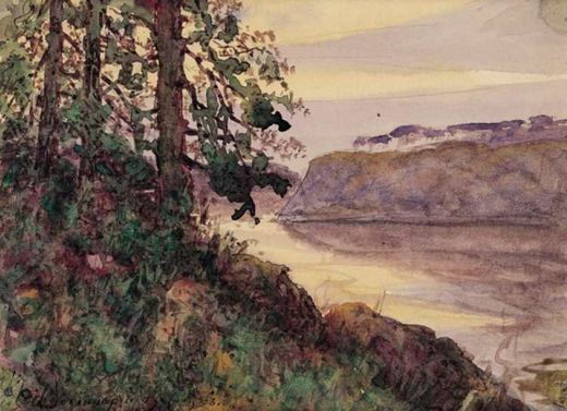 Along the Bank of the Kama River by Apollinary Mikhaylovich Vasnetsov.