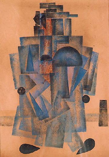 Figur in Blau