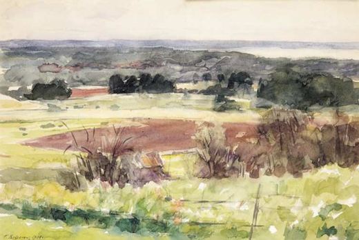 Riverbank by Georgy Semenovich Vereisky, 1938.