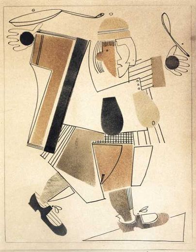 Woman with Spoon by Vladimir Vasilyevich Lebedev, 1925.