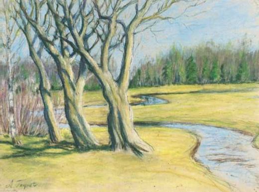 Spring Day by Alexander Fyodorovich Gausch / Hausch.
