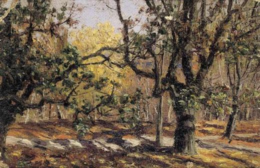 Autumn. Orchard in Ukraine by Nikolai Alexandrovich Sergeev / Sergeyev.