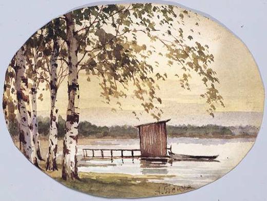 Cabin at the Lake by Alexandre Benois; Alexander Benois.