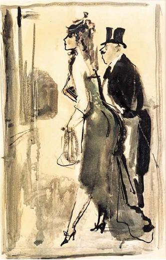 In the Foyer by Konstantin Ivanovich Rudakov, 1925.