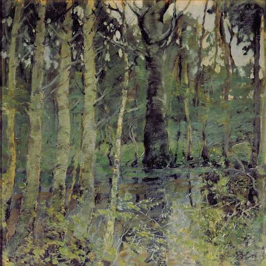 In Summer, in the Forest by Vasily Alexandrovich Zverev, 1919.
