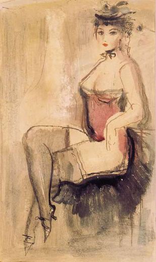 In the Antechamber by Konstantin Ivanovich Rudakov, 1925.