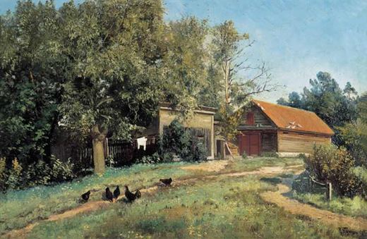 Country Courtyard by Wladimir Gawrilowitsch Kasantzew.