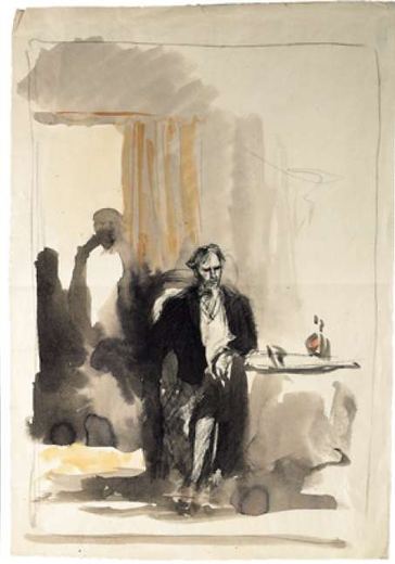 Lavretsky (Ivan Turgenev, Home of the Gentry) by Konstantin Ivanovich Rudakov, 1947.