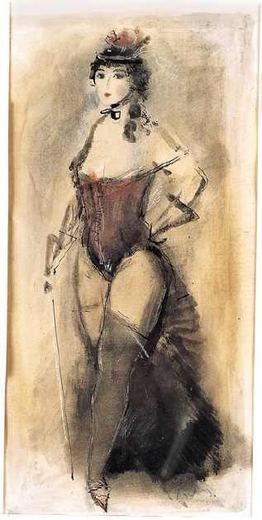 Girl with Walking Cane by Konstantin Ivanovich Rudakov, 1925.