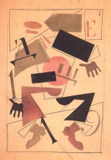 Sailor with Numbers and Letters by Vladimir Vasilyevich Lebedev, 1925.
