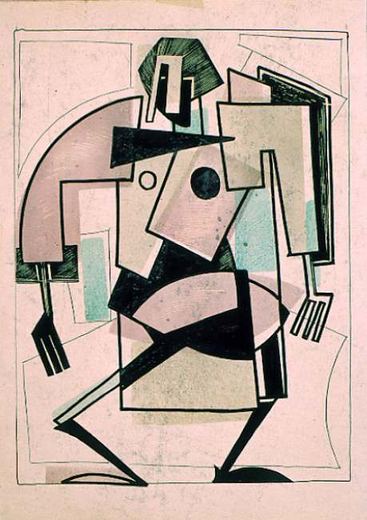 Moscow Woman / Moscow Figure by Vladimir Yevgrafovich Tatlin, 1920.